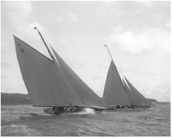 Ierne and Truant Racing on the Solent in 1914