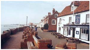 The ship Inn on the riverfront,  Burnham on Crouch