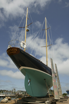Infanta on cradle during her journey from the USA